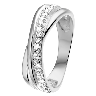 Zilveren ring zirkonia -