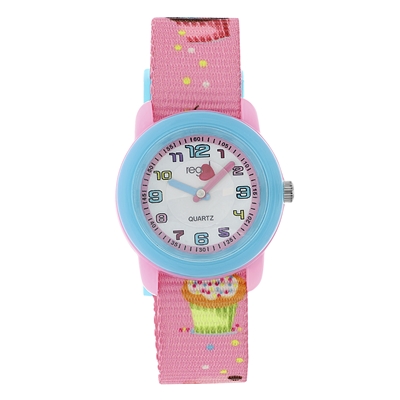 kinder horloge met roze band - Lucardi.nl