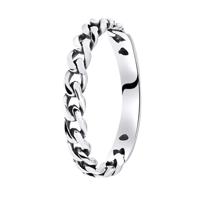 Sieraden Ringen Zilveren ringen mandelkern Zilveren ring zilver prints met een thema elegant 