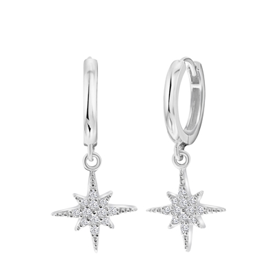 Yumilok Kette Ohrringe Schmuckset Halskette Silber 925 mit Mond Stern Anhänger für Damen Muttertag Geschenk 