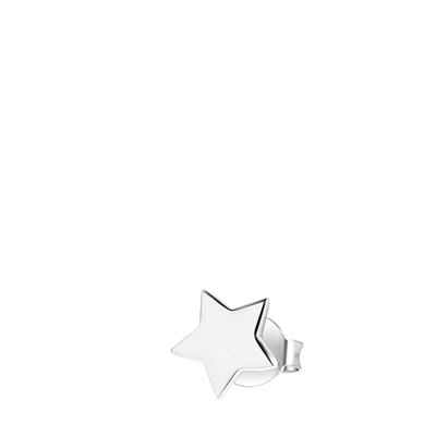Zilveren oorknop star