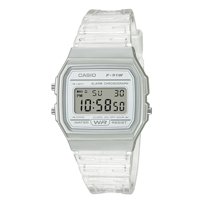 Verwijdering Extreme armoede Handvol CASIO COLLECTION wit transparant F-91WS-7EF - Lucardi.nl