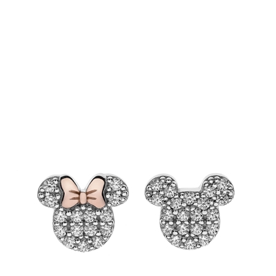 astronomie heet verdamping Zilveren Disney Mickey&Minnie oorbellen rose zirk - Lucardi.be