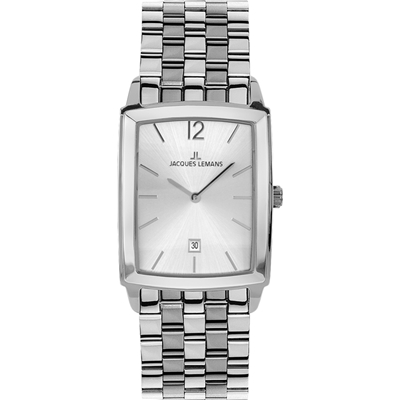 Sieraden Horloges Analoge horloges Jacques Lemans Analoog horloge zilver klassieke stijl 