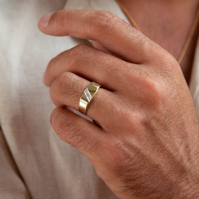 of zout Sluimeren 14 karaat gouden ringen voor heren | Lucardi Juwelier