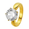 Ring, vergoldet, mit Zirkonia 10 mm (1012735)