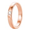 Stalen rose plated ring met zirkonia (1016666)