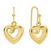 Eve gold plated oorbellen hangers hart (1016783)