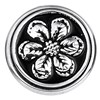 Stahl Chunk Blume schwarz Emaille (1018366)