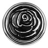 Stahl Chunk Rose schwarze Emaille (1018369)
