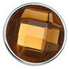Stalen drukknoop kristal bruin/smokey (1018381)