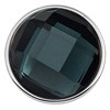 Stalen drukknoop kristal grijs/zwart (1018382)