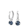 Zilveren oorbellen met blauwe kristal (1020834)