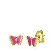 14K gouden kinderoorbellen vlinder emaille (1021670)