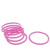 Setje van 7 neon roze haar elastiekjes (1057284)