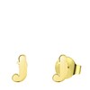 Goldplated oorbellen letter (1057725)