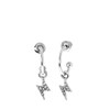 Zilverkleurige byoux oorbellen met hanger (1057799)