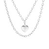 Zilverkleurige byoux ketting met hanger hart (1057801)