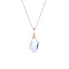 Zilveren ketting&hanger rose kristal AB (1057937)