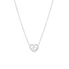 Zilveren ketting met hanger hart zirkonia (1058015)
