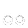 Zilverkleurige bijoux oorbellen met steentjes (1058069)