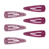 Set rosafarbene Haarklammern mit Glitter (1058101)