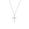 Zilveren ketting&hanger kruis met zirkonia (1058193)