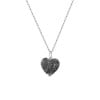 Zilveren ketting hart met vingerafdruk (1058488)