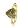 Zilveren ring gold hart met vingerafdruk (1058497)