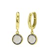 Zilveren oorbellen gold Gemstone labradorite (1058654)