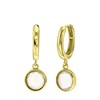 Zilveren oorbellen gold Gemstone moonstone (1058656)