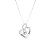 Zilveren ketting hart gravering geboortesteen (1059050)