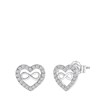 Zilveren oorbellen hart met infinity en zirkonia (1059367)