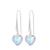 Zilveren oorbellen hart kristal AB (1059421)
