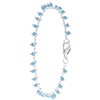 Silberfarbenes Fußkettchen mit blauen Perlen (1059720)