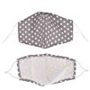 Fashion mondkapje grijs met witte stippen (1060009)
