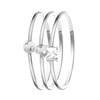 Ring, 925 Silber, 3-teilig, Initiale & Initiale (1060228)