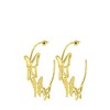 Goudkleurige bijoux oorbellen met vlinders (1060577)