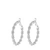 Zilverkleurige gedraaide bijoux oorringen (1060578)