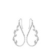 Zilverkleurige bijoux oorbellen floral (1060586)