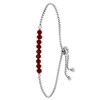 Armband, Edelstahl, mit roten Perlen (1060744)