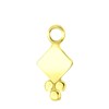 Zilveren oorbelhanger gold vierkant/dots Mix&Match (1060831)