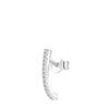Zilveren suspender oorbel met zirkonia (1061054)