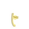 Zilveren goldplated suspender oorbel met zirkonia (1061057)