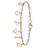 Zilveren naamarmband rose charm letters paperclip (1061138)