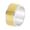 Gerecycled stalen goldplated herenring (1061220)