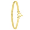 Gerecycled zilveren goldplated armband mesh (1061454)