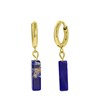Stalen goldplated oorbellen met Lapis Lazuli (1061586)