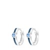 Zilveren oorbellen emaille&geboortesteen (1061649)