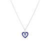 Zilveren ketting hart emaille&geboortesteen (1061650)